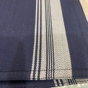 Set of 4 Navy Blue and Grey Placemats